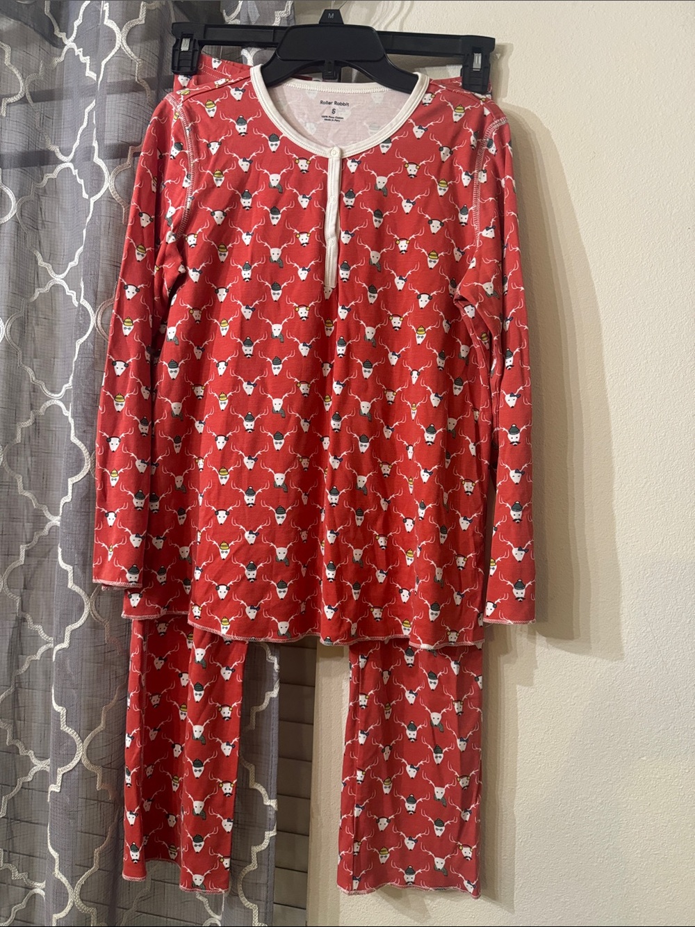 Roller Rabbit Reindeer Pajama Set size Small